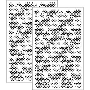 2 Pack Mylar Camo Stencils Camouflage Gun Paint RC Mask Model Hexagon - HEXTAC Camo