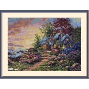 K-165 Seaside Hideaway Counted Cross Stitch Kit, Cotton, Multi-Colour, 30 x 42 cm