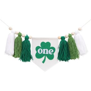 Patrick's Day 1st Birthday High Chair Banner - Shamrock Lucky One Tassel Highchair Banner, Patrick's Day Birthday Decorations, St.Patrick's Day 1st Birthday Party