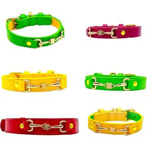 BOSS DOG DODO Clover Handmade Leather Dog Collar (Red Violet, S)