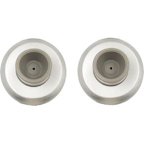 HARDWOOD HSC201-US26D Door Stoppers, Wall Mount Concave Door Stop, Door Bumper, Wall Protector, 2-1/2" Brass Cover with 0.75" TPR Bumper, Satin Chrome, 2 Pack
