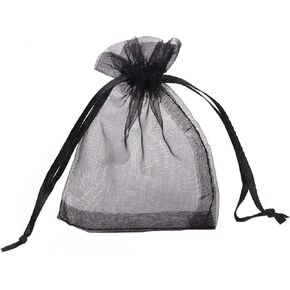 Volanic 50PCS 3X4 Inch Sheer Drawstring Organza Gift Bag Jewelry Pouch Party Wedding Favor Candy Bags Christmas White