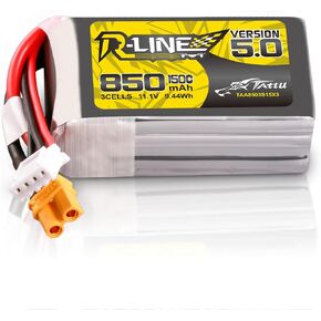 TATTU R-Line Version 5.0 3S Lipo Battery 11.1V 150C 850mAh Lipo Battery Pack with XT30U-F Plug