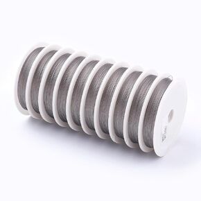 Cheriswelry 5 Rolls Metal Beading Wire for Jewelry Making Nylon Coated Stainless Steel Wire Tiger Tail Wire 0.3-0.6mm for DIY Necklace Bracelet Earring Accessories