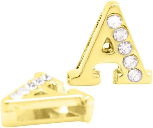 8mm 52pcs A-Z Half Rhinestone alphabet alphabet سحر الشريحة لصنع المجوهرات الحرفية DIY in Kuwait