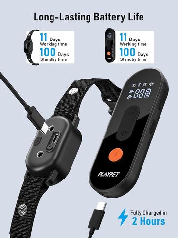 Dog Shock Collar with Remote Control: 2000Ft Rechargeable Dog Training Collar with 3 Training Modes, Waterproof Electric Shock Collar for 5-120lbs Small Medium Large Dogs Piano-Black in Saudi Arabia