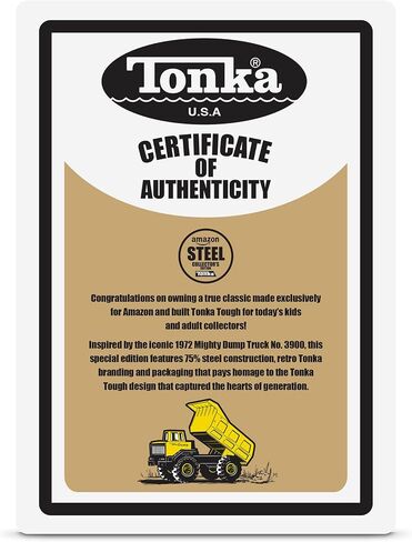 Tonka Retro Collector's Edition - Made with 2X More Steel, Kids Construction Toy, Metal Truck, Toy Truck for Boys and Girls, Kids, Toddlers, Ages 3+, Mighty Dump Truck - Amazon Exclusive in Saudi Arabia