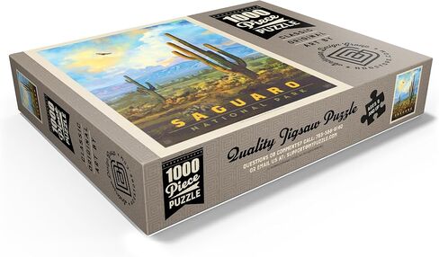MyPuzzle Saguaro National Park: Daybreak Daybreak ، Pintage Poster - Premium 1000 قطعة بانورامزو للبالغين in Kuwait