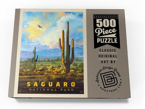 MyPuzzle Saguaro National Park: Daybreak Daybreak ، Pintage Poster - Premium 1000 قطعة بانورامزو للبالغين in Kuwait