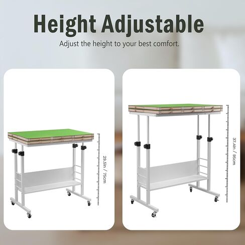 Tektalk 2000 Piece Foldable Puzzle Board with Height Adjustment, Jigsaw Puzzle Table with 2 Felt Cover & 8 Sorting Trays/Drawers, Puzzle Easel with Legs, Enclosed with 4 Roller Wheels (Black) in Kuwait