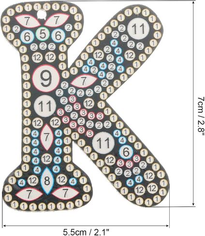 PATIKIL Diamond Art Keychains Diamond Art Painting Letters Keychains Initial Alphabet Kit DIY Crystal Rhinestones Key Chain in Saudi Arabia