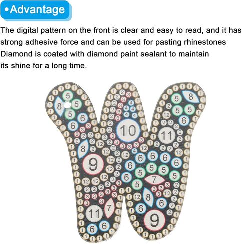 PATIKIL Diamond Art Keychains Diamond Art Painting Letters Keychains Initial Alphabet Kit DIY Crystal Rhinestones Key Chain in Saudi Arabia