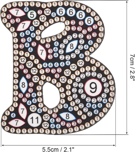 PATIKIL Diamond Art Keychains Diamond Art Painting Letters Keychains Initial Alphabet Kit DIY Crystal Rhinestones Key Chain in Saudi Arabia