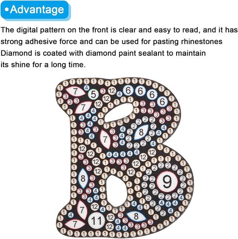 PATIKIL Diamond Art Keychains Diamond Art Painting Letters Keychains Initial Alphabet Kit DIY Crystal Rhinestones Key Chain in Saudi Arabia