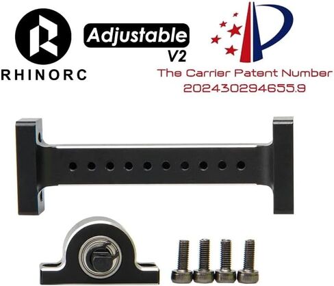 RhinoCrawler RC Hanger Beam,RC Holder Bridge,Metal Extend Driveshaft Axle for 1/10 Axial SCX10 Crawler Trucks Bridge Device Upgrade Parts(Adjustable V2 Set) in Kuwait