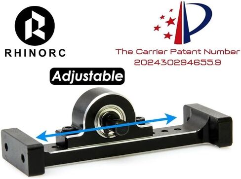 RhinoCrawler RC Hanger Beam,RC Holder Bridge,Metal Extend Driveshaft Axle for 1/10 Axial SCX10 Crawler Trucks Bridge Device Upgrade Parts(Adjustable V2 Set) in Kuwait