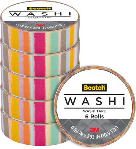 Scotch Expressions Washi Tape, .59 in x 393 in, Fun Dots, 6 Rolls (C314-P47) in Saudi Arabia