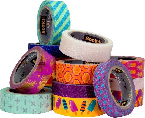 Scotch Expressions Washi Tape, .59 in x 393 in, Fun Dots, 6 Rolls (C314-P47) in Saudi Arabia