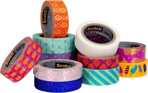 Scotch Expressions Washi Tape, .59 in x 393 in, Fun Dots, 6 Rolls (C314-P47) in Saudi Arabia