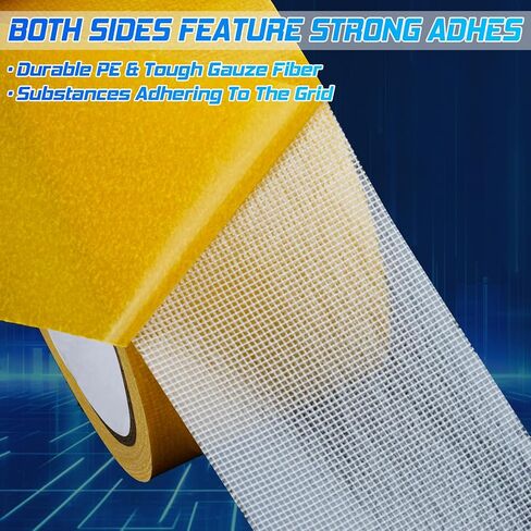 Double Sided Fabric Tape, Strong Double Sided Tape Heavy Duty for Clothes, Carpets, Crafts, Two Sided Tape Heavy Duty for Repair, Bonding, Packaging, Skin-Safe Fashion Tape, 2in x 33ft in Kuwait