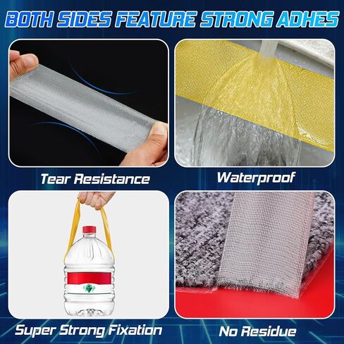 Double Sided Fabric Tape, Strong Double Sided Tape Heavy Duty for Clothes, Carpets, Crafts, Two Sided Tape Heavy Duty for Repair, Bonding, Packaging, Skin-Safe Fashion Tape, 2in x 33ft in Kuwait