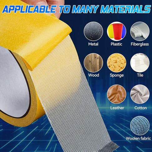 Double Sided Fabric Tape, Strong Double Sided Tape Heavy Duty for Clothes, Carpets, Crafts, Two Sided Tape Heavy Duty for Repair, Bonding, Packaging, Skin-Safe Fashion Tape, 2in x 33ft in Kuwait