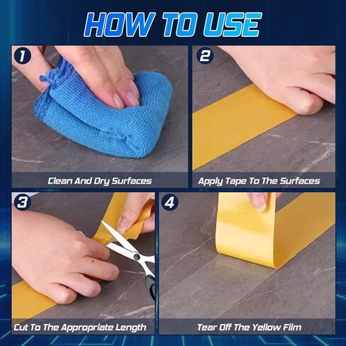 Double Sided Fabric Tape, Strong Double Sided Tape Heavy Duty for Clothes, Carpets, Crafts, Two Sided Tape Heavy Duty for Repair, Bonding, Packaging, Skin-Safe Fashion Tape, 2in x 33ft in Kuwait