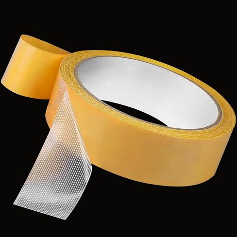 Double Sided Fabric Tape, Strong Double Sided Tape Heavy Duty for Clothes, Carpets, Crafts, Two Sided Tape Heavy Duty for Repair, Bonding, Packaging, Skin-Safe Fashion Tape, 2in x 33ft in Kuwait