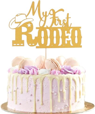 My First Rodeo Cake Topper - Western Cowboy 1st Birthday Party Cake Decorations, Baby Shower 1st Birthday Decorations in Saudi Arabia