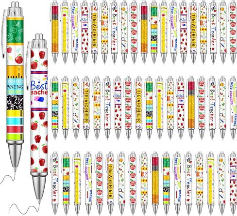 50 Pcs Teacher Pens Appreciation Gifts Bulk Funny Ballpoint Pens Motivational Inspirational Thank You Gift for Back to School Employee Coworker Student Office Supplies in Saudi Arabia
