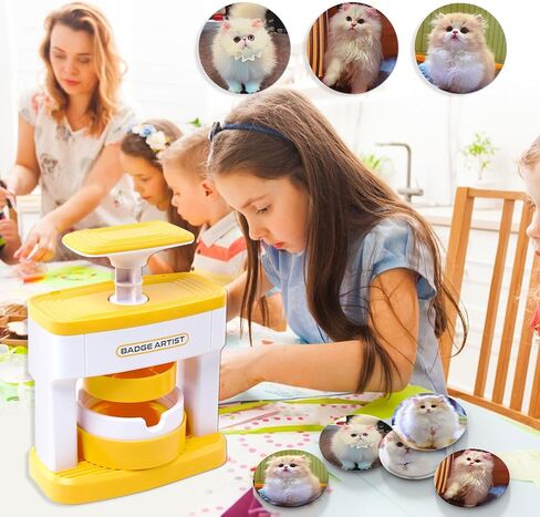 Button Maker Machine for Kids,55mm(2.16inch) DIY Pin Badge Button Maker,Pin Badge Maker Machine with 48 pcs Button Parts Pictures Circle Cutter,Pin Button Maker Press Machine Badge Punch Kit in Kuwait