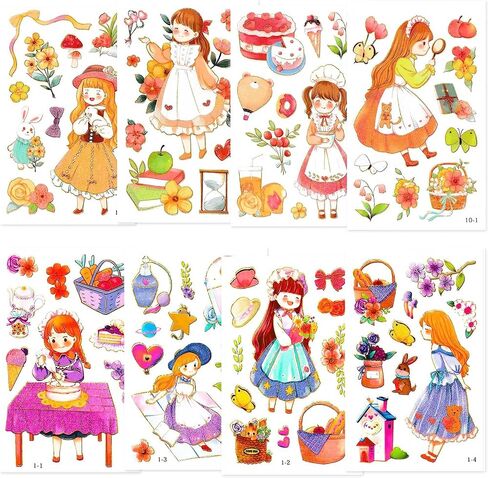 Generally Cute Washi Stickers Set for Journaling-50 SheetsBox Kawaii Scrapbook Aesthetic Natural Plants Small Sticker for Scrapbooking, Planners, Junk Journal, Calendars and Notebook（Purple） in Saudi Arabia
