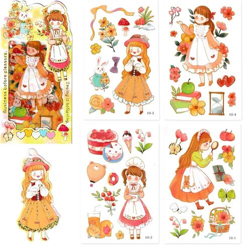 Generally Cute Washi Stickers Set for Journaling-50 SheetsBox Kawaii Scrapbook Aesthetic Natural Plants Small Sticker for Scrapbooking, Planners, Junk Journal, Calendars and Notebook（Purple） in Saudi Arabia