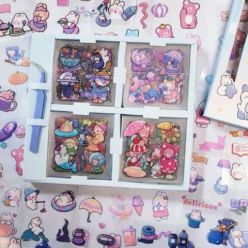 Generally Cute Washi Stickers Set for Journaling-50 SheetsBox Kawaii Scrapbook Aesthetic Natural Plants Small Sticker for Scrapbooking, Planners, Junk Journal, Calendars and Notebook（Purple） in Saudi Arabia