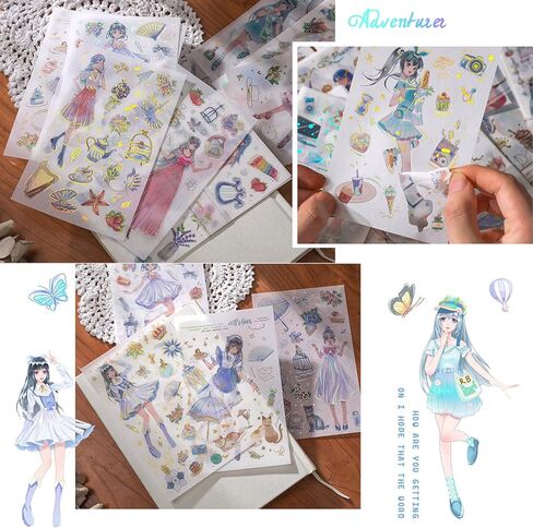 Generally Cute Washi Stickers Set for Journaling-50 SheetsBox Kawaii Scrapbook Aesthetic Natural Plants Small Sticker for Scrapbooking, Planners, Junk Journal, Calendars and Notebook（Purple） in Saudi Arabia