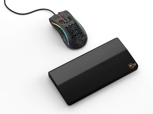 GLORIOUS Gaming Wooden Keyboard Wrist Rest (Compact) - White Ash Wood, Medium-Coarse Grain, Smooth Surface, Sweat & Oil Resistant, Easy Clean, Anti-Slip Rubber Base, 13" x 4" x 0.79" - Onyx in Kuwait