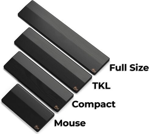 GLORIOUS Gaming Wooden Keyboard Wrist Rest (Compact) - White Ash Wood, Medium-Coarse Grain, Smooth Surface, Sweat & Oil Resistant, Easy Clean, Anti-Slip Rubber Base, 13" x 4" x 0.79" - Onyx in Kuwait