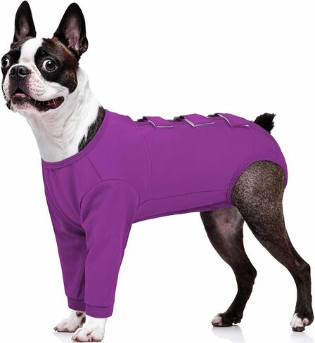 Kuoser Dog Surgery Suit Female Spay, Dog Recovery Sleeves for Front Legs, Prevent Licking Recovery Suit for Dogs, Pet Surgical Suit Dog Onesie, Dog Elbow Protector for Leg Injuries and Joint Pain in Saudi Arabia