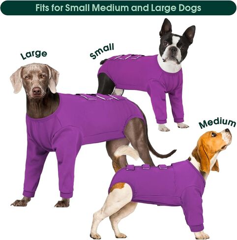 Kuoser Dog Surgery Suit Female Spay, Dog Recovery Sleeves for Front Legs, Prevent Licking Recovery Suit for Dogs, Pet Surgical Suit Dog Onesie, Dog Elbow Protector for Leg Injuries and Joint Pain in Saudi Arabia