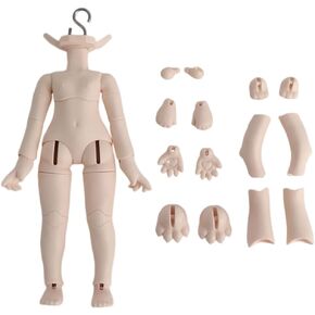 1/12 BJD Doll Body, OB11 Doll Replacement, with Animal Accessories, Three Uses, Cinnamon Action Figure