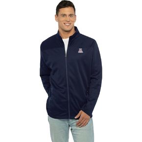 Men's Collegiate Full Zip Soft Shell Micro Fleece Jacket