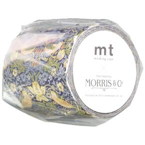 Kamoi MTWILL26 Masking Tape, mt, William Morris Strawberry, Thief Indigo/Mineral 2.0 inches (50 mm) x 23.4 ft (7 m)