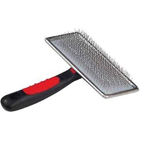Ryan's Pet Supplies Paw Brothers Soft Flat Slicker Brush مع نصائح دبوس مغلفة ، كبيرة/X-Large لمحترفي العدسيين