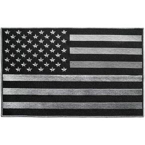 VEGASBEE® United States of America Flag USA Embroidered Iron-on Patch American Subdued Colors Black-Gray for Jacket Rider Vest Extra Large 14" by 9" inches XL Size US