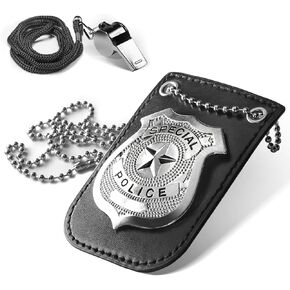Novelty Place Kids Police Police Play Set - شارة الشرطة ، لعبة اليدين ، صافرة ، إكسسوارات أزياء الشرطة التي تلعب دور المباحث