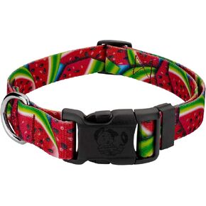 Country Brook Petz - Deluxe Peaches Dog Collar Limited Edition - Made in The U.S.A. - Tasty Collection Featuring Yummy Designs (1 Inch, Medium)