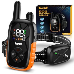 Dog Shock Collar - Electric Dog Training Collar with Remote, Rechargeable E-Collar with 4 Training Modes, Security Lock for All Breeds, Sizes