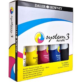 Daler Rowney System3 6-Tube Acrylic Paint Set for Adults - Acrylic Painting Supplies for Artists and Students - Acrylic Paints for Murals Canvas and More - Art Paints for Any Skill Set
