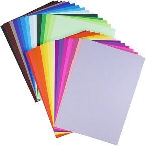 Fswcck 60 Pack Card Stock Assorted Colors 8.5 X 11,Cardstock Colored, Thick Construction Colorful Paper A4 Size for Diy Art, Scrapbook, Crafting,School Supplies (60 Sheets Multicolored)