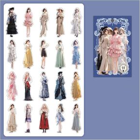 40PCS People Stickers for Journaling - Cartoon Characters Handsome Guy Men Suits Decorative Sticker for Scrapbooking Art Project Journals Diary Collage Book Water Bottle Laptop Phone Case